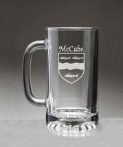 McCabe Irish Coat of Arms Glass Beer Mug (Sand Etched) - £21.46 GBP