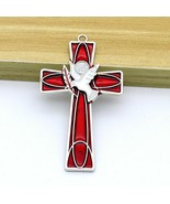 IHS Holy Spirit Dove Cross Pendant Crucifix Colgante Cruz Paloma Espírit... - £8.62 GBP