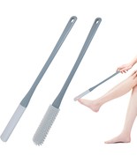 Toe Cleaning Brush 15.7&quot; Foot Scrubber in Shower with Long Handle Silico... - £29.14 GBP