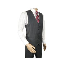 Men Suit BERLUSCONI Turkey 100% Italian Wool Super 180's 3pc Vested #Ber12 Gray image 9