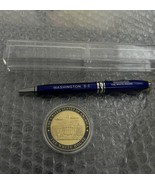 WHITE HOUSE CHALLENGE COIN &amp; PEN BLUE WASHINGTON PRESIDENT REPUBLICAN DE... - €16,83 EUR