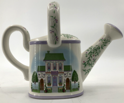 The Lenox Village Watering Can 1999 Vintage Purple Green House Vines Bea... - €72,58 EUR