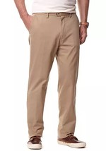 Nautica Classic-Fit Flat-Front Lightweight Beacon Pants Tuscan Tan-36x32 - £26.39 GBP