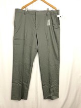 Perry Ellis Straight Dress Pants 42x32 Gray Flat Front NWT Flex Waistband - £18.28 GBP