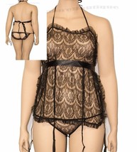 New Sexy Lingerie Plus Size Flirty Delicate Lace Apron, XXL Sleepwear - £19.32 GBP