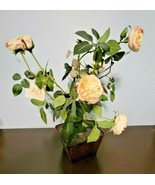 Artistry Designs by American Floral Artists Artificial English Rose Bush... - £62.26 GBP