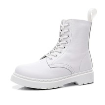 New Arrival White Boots for Men Women Comfortable Platform Men&#39;s Leather Boots B - £58.68 GBP