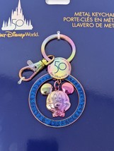 new WDW 50th Anniversary Mickey Mouse Metal Keychain Walt Disney World - £11.53 GBP