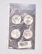 Game of Thrones ThinkGeek 4 Button House Set Stark Targaryen Lannister Greyjoy - £10.25 GBP