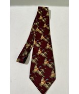 Tie Ducks Men&#39;s Neck Tie Vintage 90s Red Tie Unbranded - £7.33 GBP