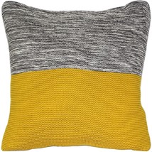 Hygge Espen Yellow Knit Pillow, with Polyfill Insert - £32.10 GBP
