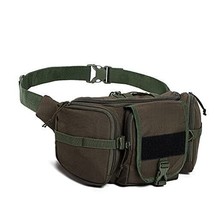 Riñonera táctica y riñonera (verde militar) para senderismo, ciclismo,... - $23.48