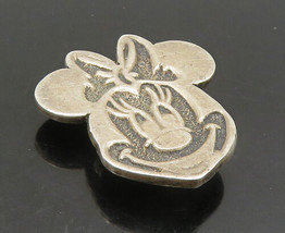 DISNEY 925 Sterling Silver - Vintage Minnie Mouse Face Brooch Pin - BP9272 - £37.27 GBP