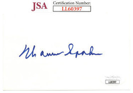 Warren Spahn signed 3x5 Index Card- JSA #LL60397 (Boston/Milwaukee Braves) - £30.22 GBP