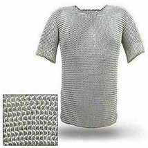 Medieval Aluminum Chainmail Shirt Butted Armor for Role Play For Men HALLOWEEN - £68.52 GBP