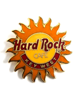 Hard Rock Cafe Sun Logo Key West Florida Pin Advertise Souvenir Orange R... - $264.00 MXN