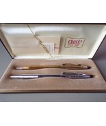 Vintage Cross Pen/Pencil Set Blue Ink w/W. Clark Engraving - €50,15 EUR