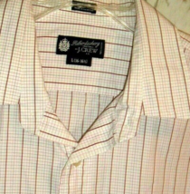 Men&#39;s J CREW Haberdashery Stripe Shirt 80s 2 Ply Long Sleeve Button Down Sz L - £13.97 GBP