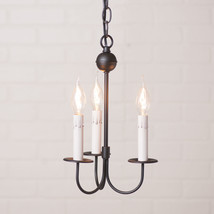 3-Arm Small Westford Chandelier in Rustic Black - £223.77 GBP