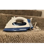Oreck Cord And Cordless Steam Iron Blue and White JP8100CB Tested Working - $40.52 CAD