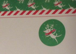 Computer Printer Paper Rudolph Red Nose Reindeer Border 40 Sheets Stationery - £6.62 GBP