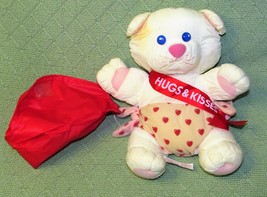 Vitnage Avon Hugs Kisses Plush 1989 Nylon Cat Teddy Valentine Hide Away Htf Toy - £9.03 GBP