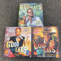 Alton Brown Good Eats Books 1, 2 &amp; 3. Book two has DVD too. Excellent - $56.23