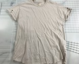 Sandrine Rose T Shirt Womens Small Gray Rolled Cuffs Crew Neck Handmade ... - £18.26 GBP