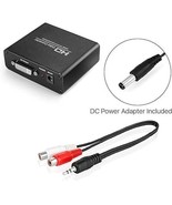 HDMI to DVI Converter Audio Sound Adapter 3.5mm AUX Jack 2 RCA Coaxial O... - $40.75 CAD