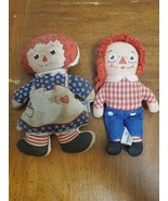 Raggedy Ann Cloth Bean Bag Doll Vintage Knickerbocker Stuffed  7 1/2&quot; Ta... - $237.62 MXN