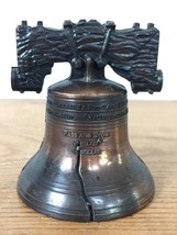Vtg Mini Replica USA Liberty Bell Philadelphia Pennsylvania Copper Souvenir Bell - £23.48 GBP
