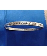 925 Sterling Silver corinthians 13:4-8 Bangle Bracelet Love Is Patient, ... - $912.42 MXN
