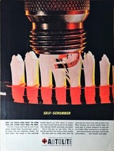 Autolite Spark Plugs Self-Scrubber Batteries Power Tip-1962 Vintage Prin... - $10.26