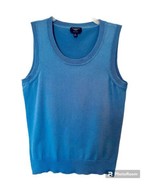 Talbots Womens Petites Size P Blue Pima Cotton Ribbed Sleeveless Tennis ... - $17.78 CAD