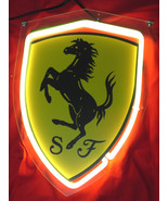 Ferrari European Auto Beer Bar Neon Light Sign 11&quot; x 9&quot; - £155.58 GBP