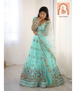 Blue Choli with Thread and Sequence Work - $75.00