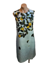 OSCAR DE LA RENTA Lemon Print Sleeveless Shift Dress With Pockets - Size 6 - £1,319.44 GBP