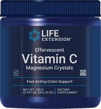 Life Extension Effervescent Vitamin C Magnesium Crystals 180 grams Powde... - $14.83