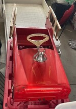 Vintage Pedal Fire Truck Ride On Car Metal Firefighter Toy 42” Red image 4