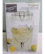 NEW Bayfront Summer 2.6 Qt. Glass Drink Dispenser for Cold Drinks by Gib... - €34,50 EUR