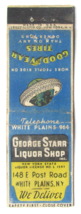 George Starr Liquor Shop - White Plains, New York 20FS Matchbook Cover Goodyear - £1.39 GBP