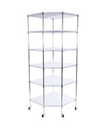 Chrome Plated Polygonal Corner Shelf - 6 Shelves - $3,552.47 MXN