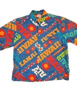 Surf Line Button Up Shirt Hawaii Hawaiian Print Size Medium  - £39.74 GBP