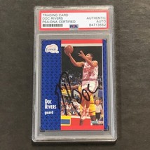1991-92 Fleer #298 Doc Rivers Signed Card PSA Slabbed Clippers - £47.95 GBP