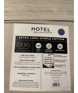 Hotel Signature Sateen 800 TC XL Staple  Cotton Queen Sheet Set 6 piece Tan - $90.26 CAD