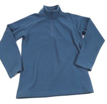 L.L.Bean Blue Quarter-Zip Long-Sleeve Men&#39;s Small Pullover Polyester - $18.81