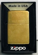 Zippo Lighter Solid Brushed Brass Full Size With Box - October 2007 Build Date - $23.71