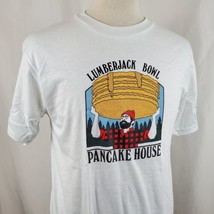 Vintage Lumberjack Bowl Pancake House T-Shirt Large Single Stitch Deadstock 80s - £24.59 GBP