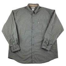 Columbia Shirt Men’s XL Gray Plaid Long Sleeve Button Down Outdoors - £15.01 GBP