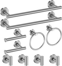 Hinmood Bathroom Hardware Set 10 Pieces, SUS 304 Stainless Steel Towel Bar Set - £44.75 GBP